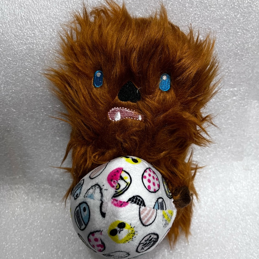 Chewbacca Plush Toy with Easter Patterned Ball